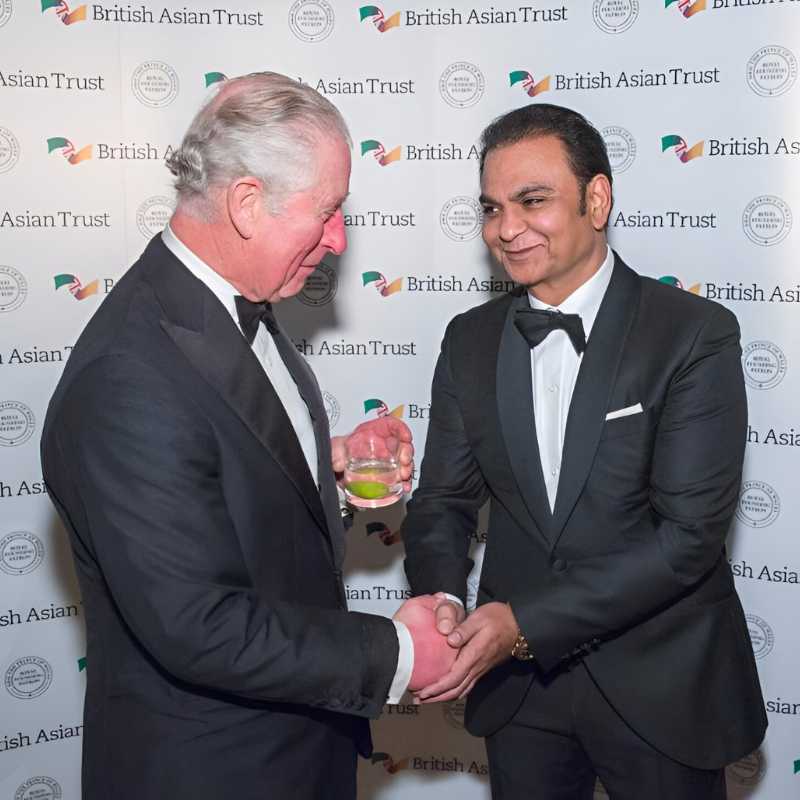 Professor Sarwar Khawaja with Majesty King Charles_