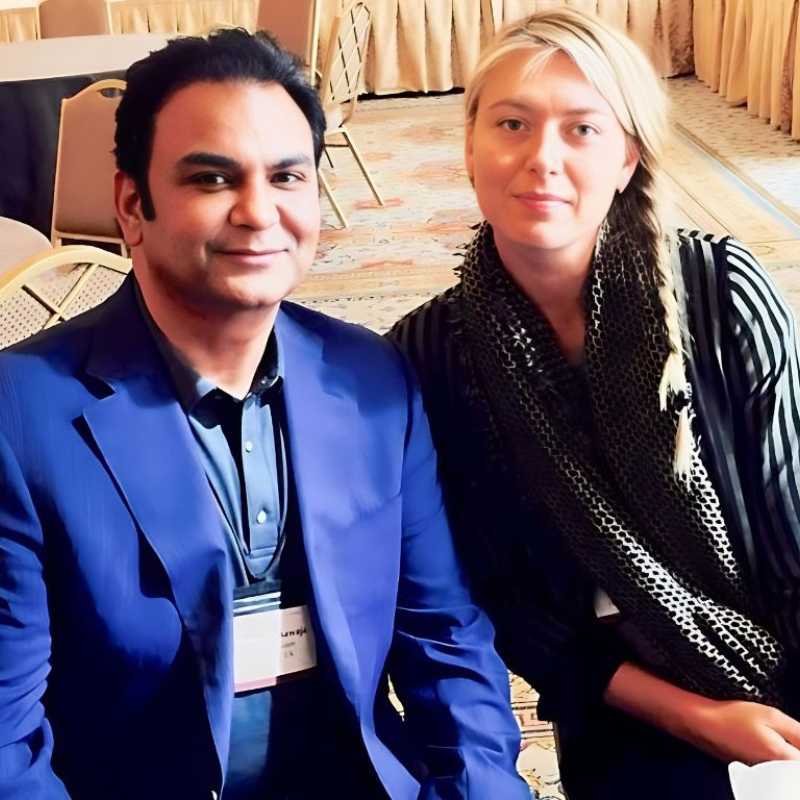 Professor Sarwar Khawaja with Maria Sharapova, his classmate at Harvard_